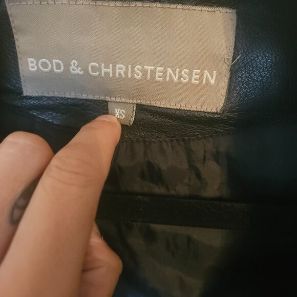 Bod & Christensen Black Leather Jacket - Picture 2 of 4